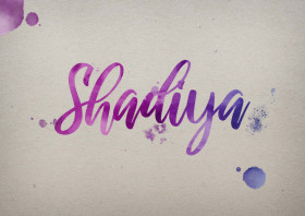 Shadiya Watercolor Name DP