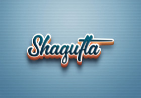 Cursive Name DP: Shagufta