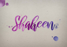 Shaheen Watercolor Name DP
