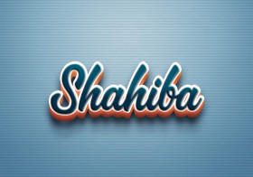 Cursive Name DP: Shahiba