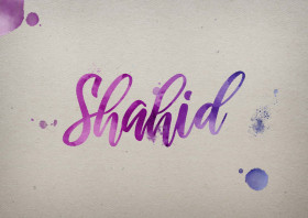 Shahid Watercolor Name DP