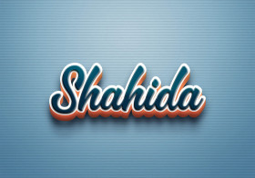 Cursive Name DP: Shahida