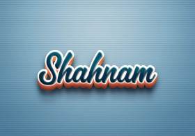 Cursive Name DP: Shahnam