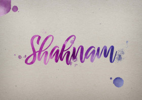 Shahnam Watercolor Name DP