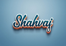 Cursive Name DP: Shahvaj