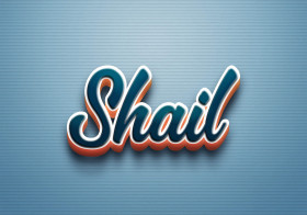 Cursive Name DP: Shail
