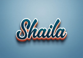 Cursive Name DP: Shaila
