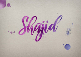 Shajid Watercolor Name DP