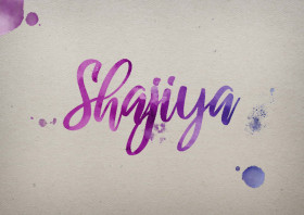 Shajiya Watercolor Name DP