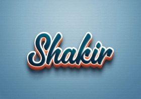 Cursive Name DP: Shakir