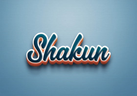 Cursive Name DP: Shakun