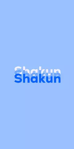 Name DP: Shakun