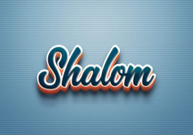 Cursive Name DP: Shalom