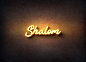 Glow Name Profile Picture for Shalom