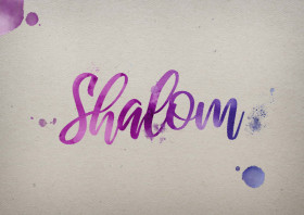Shalom Watercolor Name DP