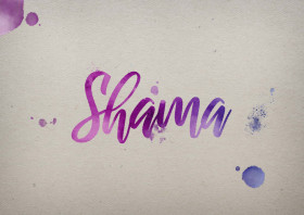 Shama Watercolor Name DP