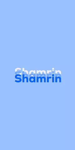 Name DP: Shamrin