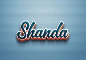 Cursive Name DP: Shanda