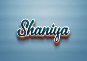 Cursive Name DP: Shaniya