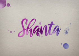 Shanta Watercolor Name DP