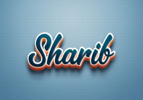 Cursive Name DP: Sharib