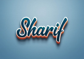 Cursive Name DP: Sharif
