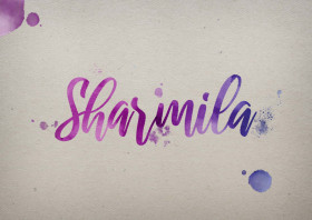 Sharmila Watercolor Name DP