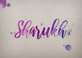 Sharukh Watercolor Name DP