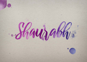 Shaurabh Watercolor Name DP