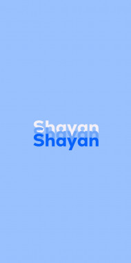 Name DP: Shayan