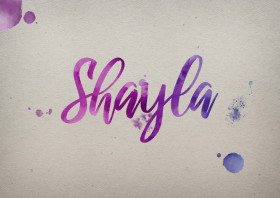 Shayla Watercolor Name DP