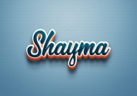 Cursive Name DP: Shayma