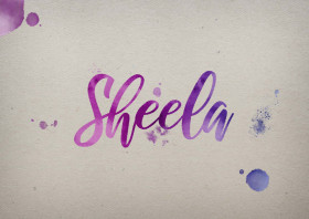 Sheela Watercolor Name DP