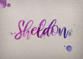 Sheldon Watercolor Name DP