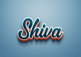Cursive Name DP: Shiva