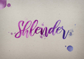 Shlender Watercolor Name DP