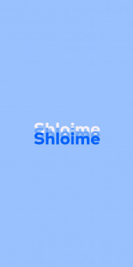 Name DP: Shloime