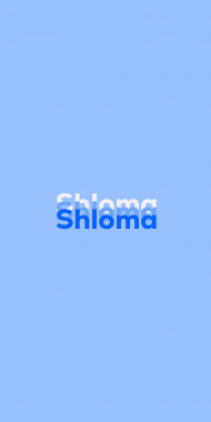 Name DP: Shloma