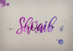 Shoaib Watercolor Name DP