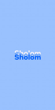 Name DP: Sholom
