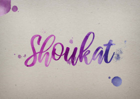 Shoukat Watercolor Name DP