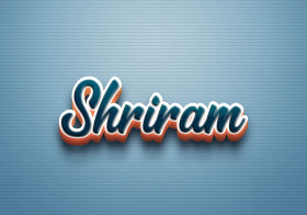 Cursive Name DP: Shriram