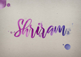 Shriram Watercolor Name DP