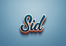 Cursive Name DP: Sid