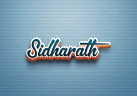 Cursive Name DP: Sidharath