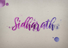 Sidharath Watercolor Name DP