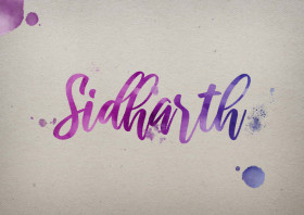 Sidharth Watercolor Name DP