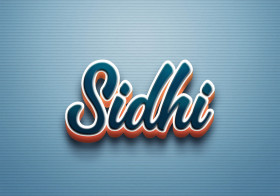 Cursive Name DP: Sidhi