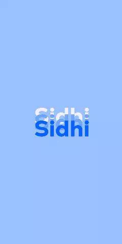 Name DP: Sidhi