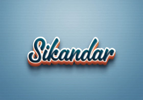 Cursive Name DP: Sikandar